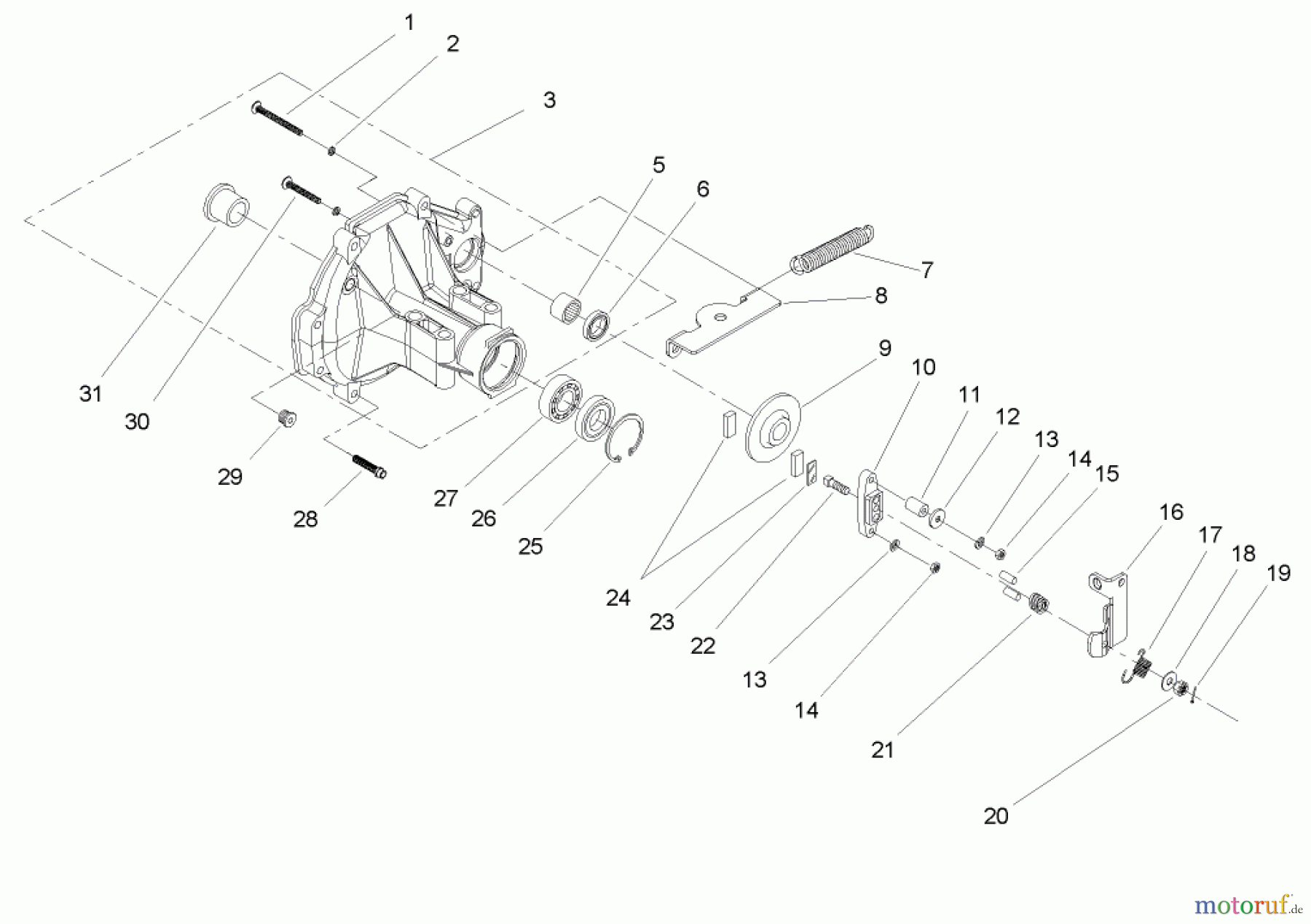 Toro Neu Mowers, Lawn & Garden Tractor Seite 1 72202 (419XT) - Toro 419XT Garden Tractor, 2004 (240000001-240999999) BRAKE ASSEMBLY TRANSAXLE ASSEMBLY NO. 104-4310