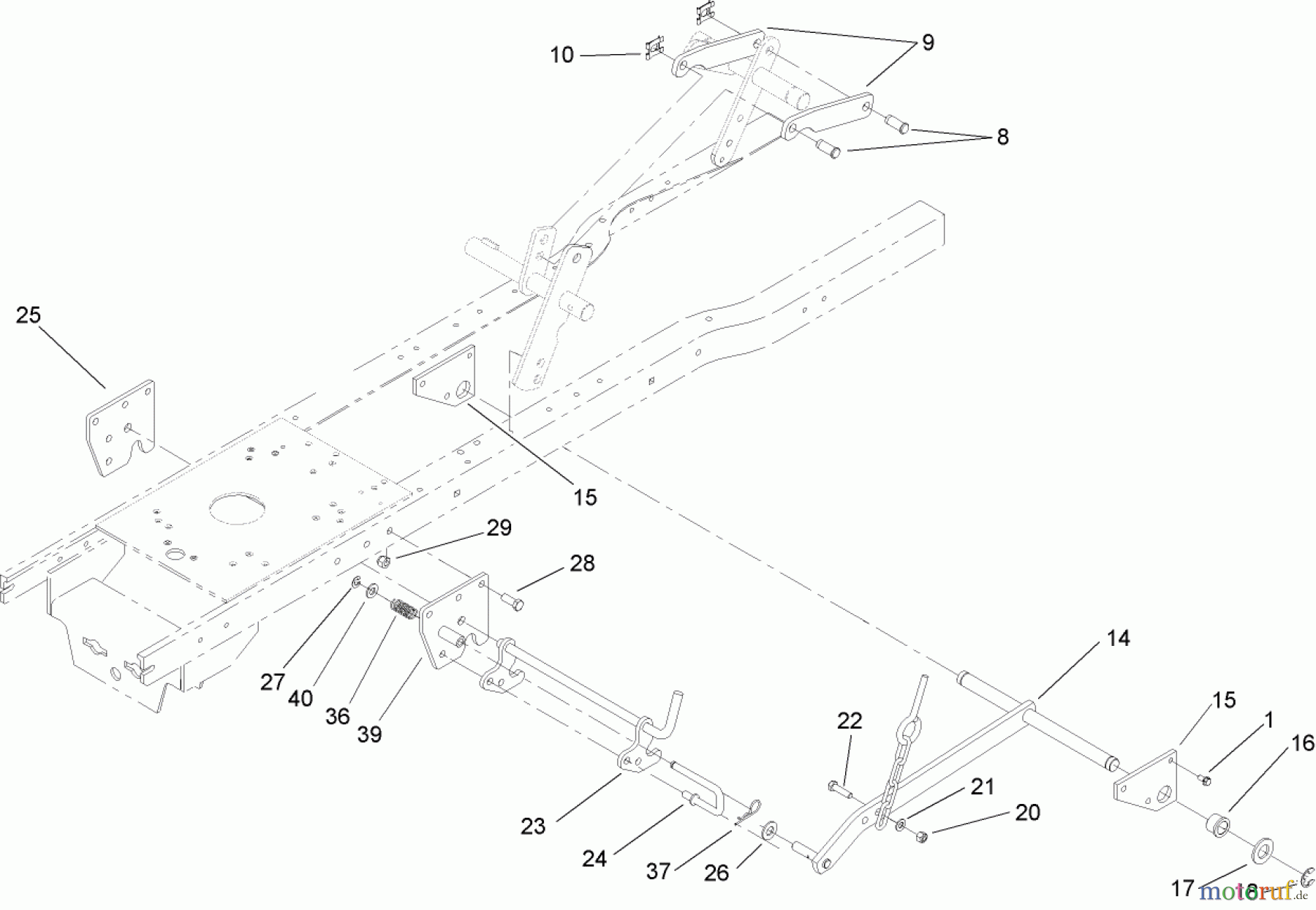 Toro Neu Mowers, Lawn & Garden Tractor Seite 1 72211 (420) - Toro 420 Garden Tractor, 2006 (260000001-260999999) LIFT ASSEMBLY