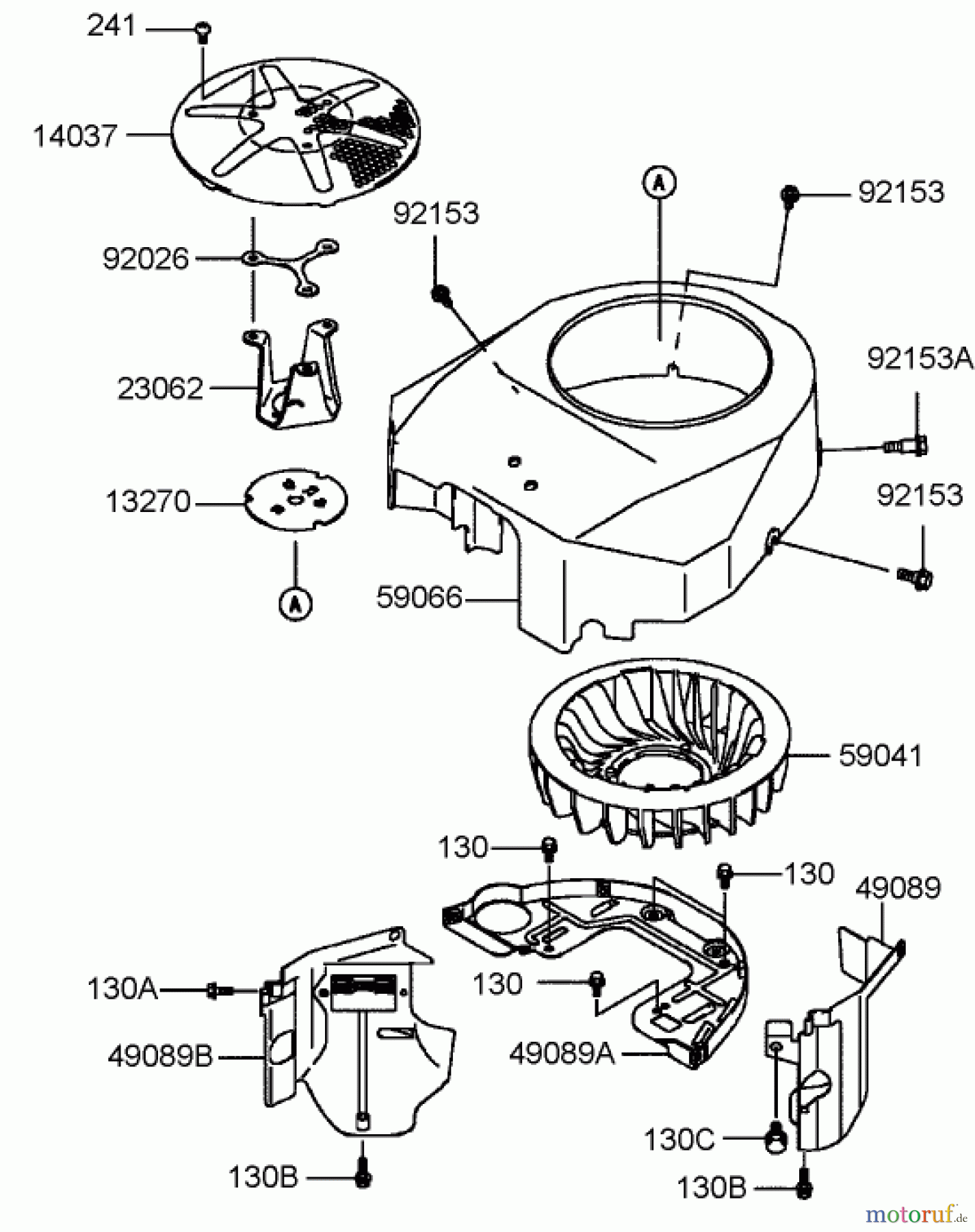Toro Neu Mowers, Lawn & Garden Tractor Seite 1 72212 (419XT) - Toro 419XT Garden Tractor, 2004 (240000001-240999999) COOLING EQUIPMENT ASSEMBLY KAWASAKI FH580V-BS06