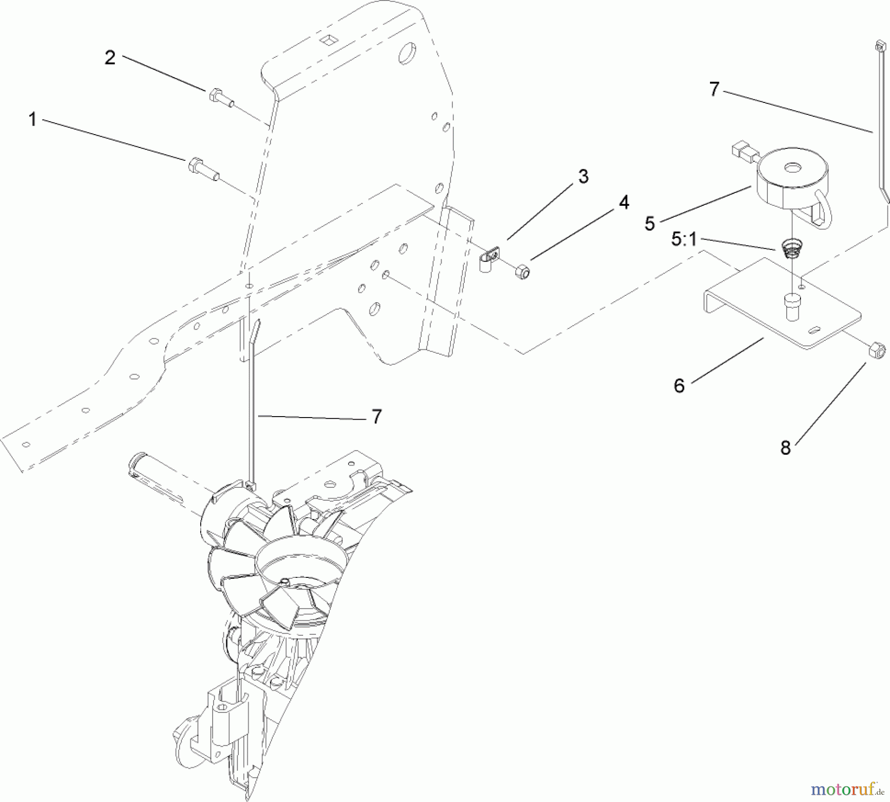  Toro Neu Mowers, Lawn & Garden Tractor Seite 1 72212 (430) - Toro 430 Garden Tractor, 2006 (260000001-260999999) CRUISE CONTROL ASSEMBLY