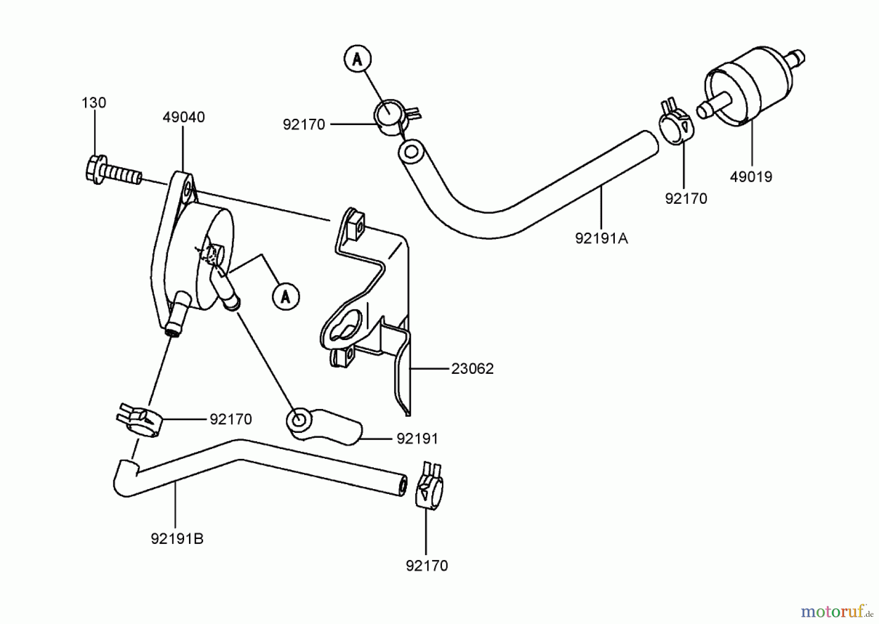 Toro Neu Mowers, Lawn & Garden Tractor Seite 1 72212 (430) - Toro 430 Garden Tractor, 2005 (250000001-250999999) FUEL TANK AND VALVE ASSEMBLY KAWASAKI FH580V-DS06