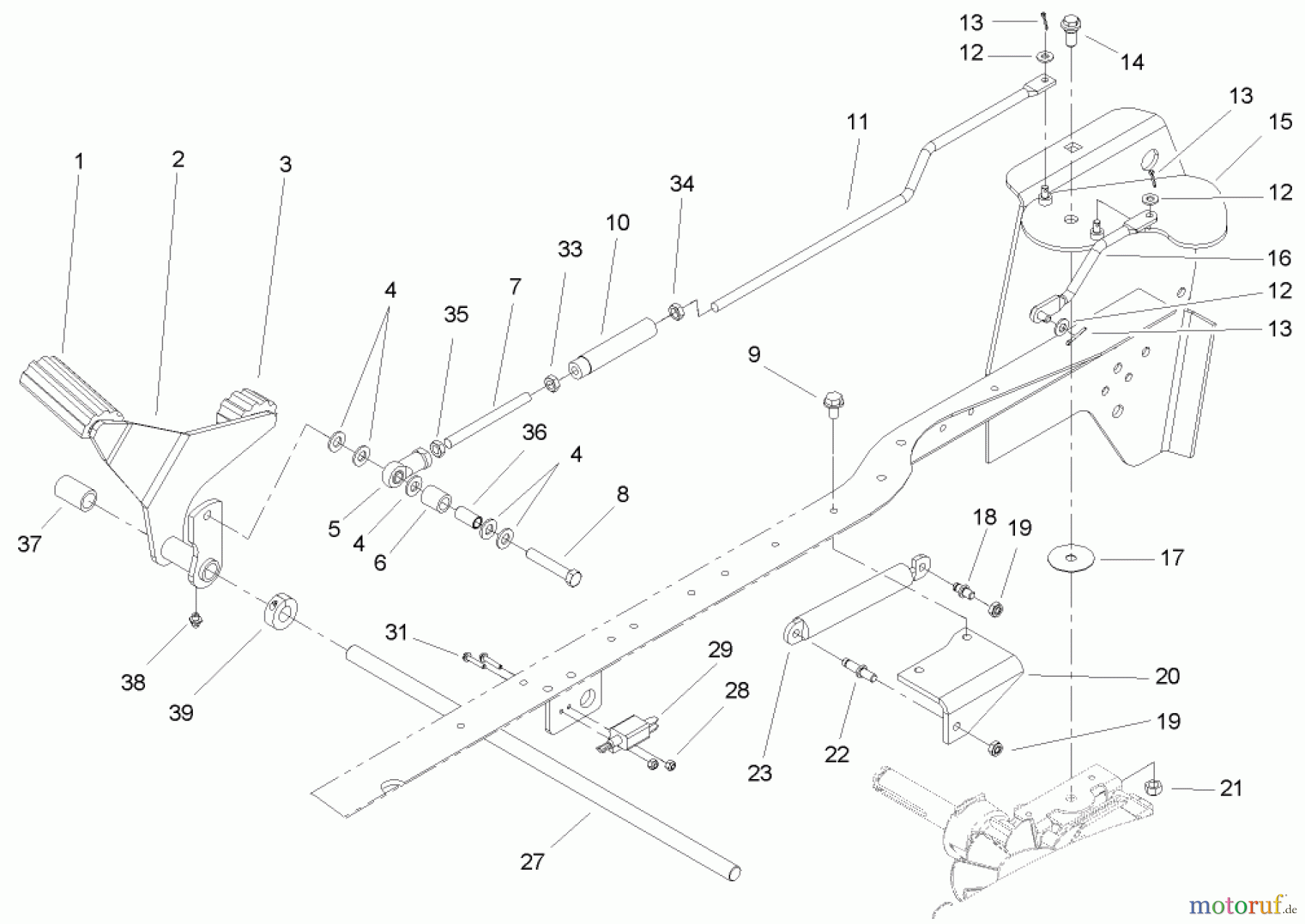  Toro Neu Mowers, Lawn & Garden Tractor Seite 1 72212 (430) - Toro 430 Garden Tractor, 2005 (250000001-250999999) HYDRO CONTROL ASSEMBLY