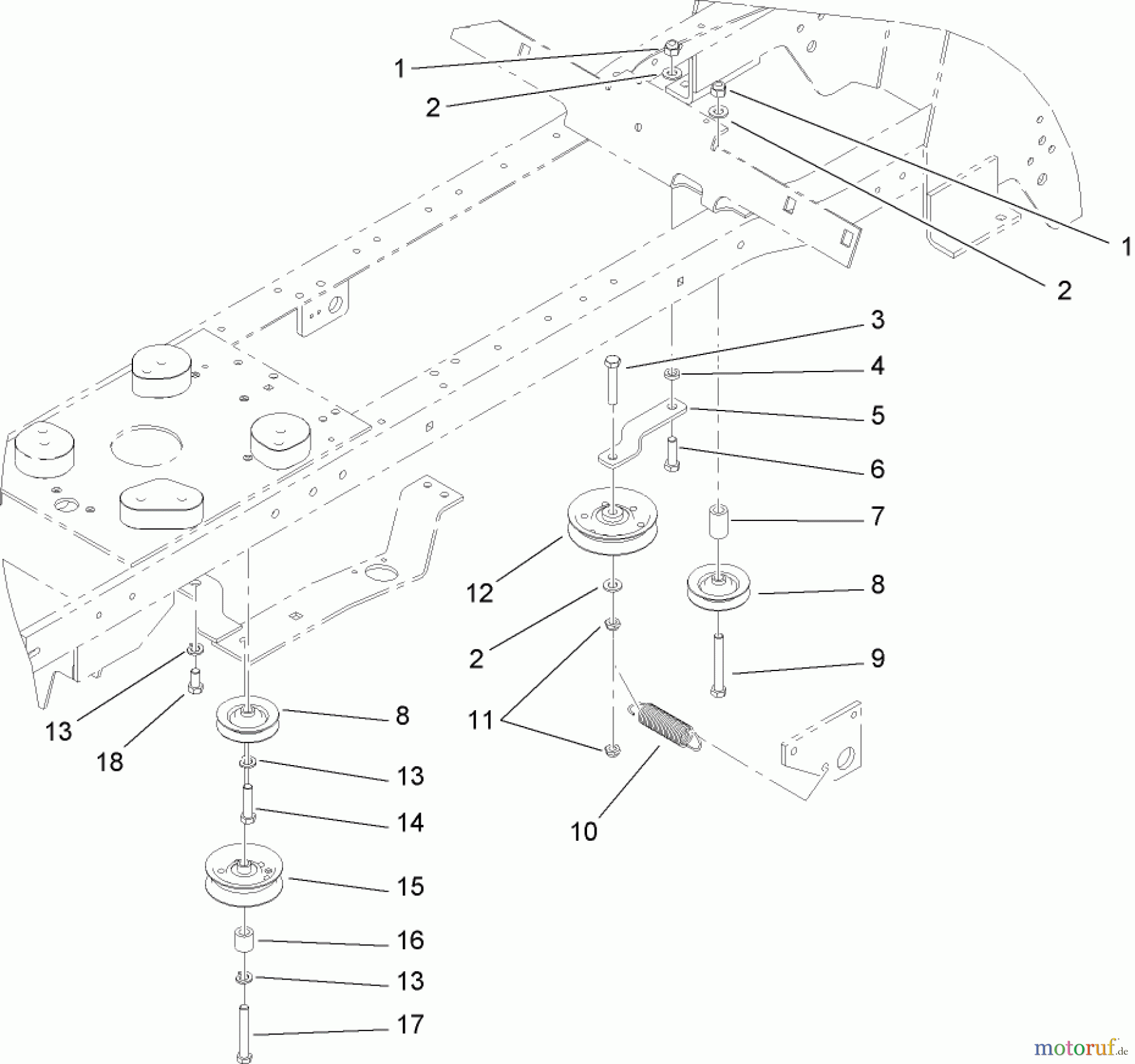  Toro Neu Mowers, Lawn & Garden Tractor Seite 1 72212 (430) - Toro 430 Garden Tractor, 2006 (260000001-260999999) HYDRO DRIVE ASSEMBLY