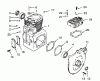 Toro 73320 (310-8) - 310-8 Garden Tractor, 1993 (3900001-3999999) Ersatzteile CRANKCASE AND CYLINDER HEAD