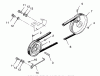 Toro 73320 (310-8) - 310-8 Garden Tractor, 1993 (3900001-3999999) Ersatzteile DRIVE BELT AND PULLEYS