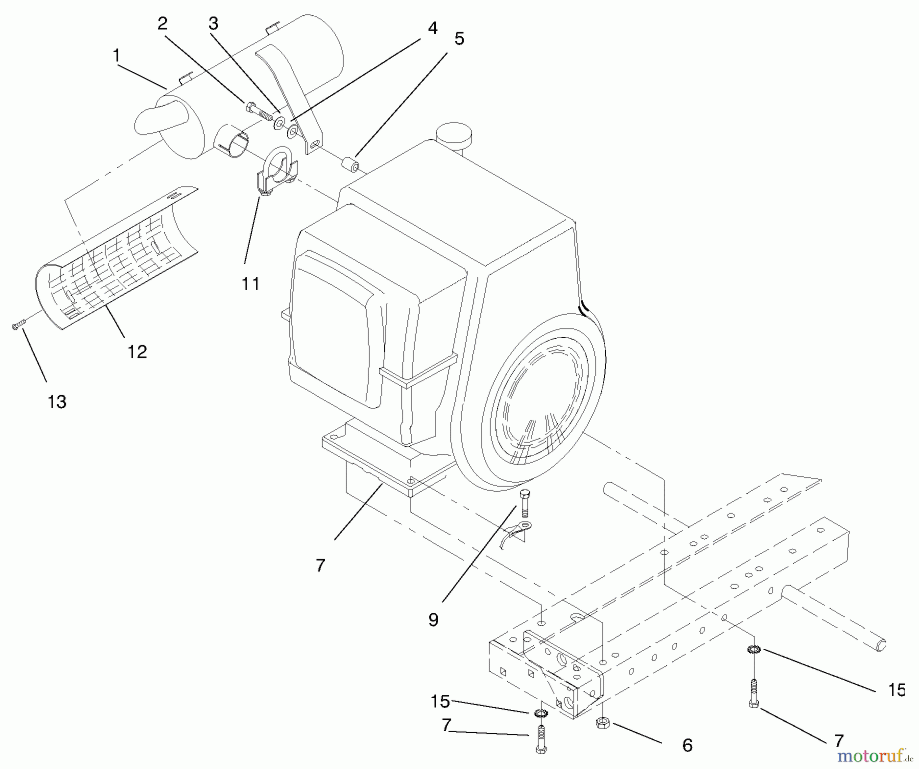Toro Neu Mowers, Lawn & Garden Tractor Seite 1 73363 (312-8) - Toro 312-8 Garden Tractor, 1997 (7900001-7999999) ENGINE ASSEMBLY