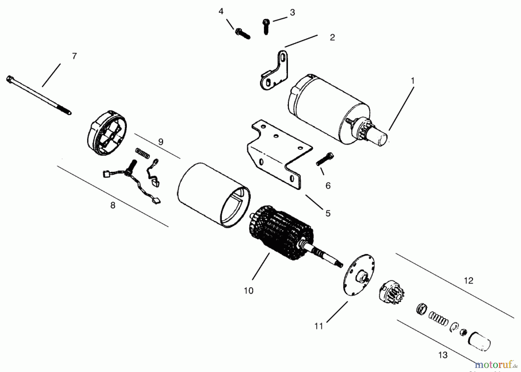 Toro Neu Mowers, Lawn & Garden Tractor Seite 1 73363 (312-8) - Toro 312-8 Garden Tractor, 1997 (7900001-7999999) STARTER