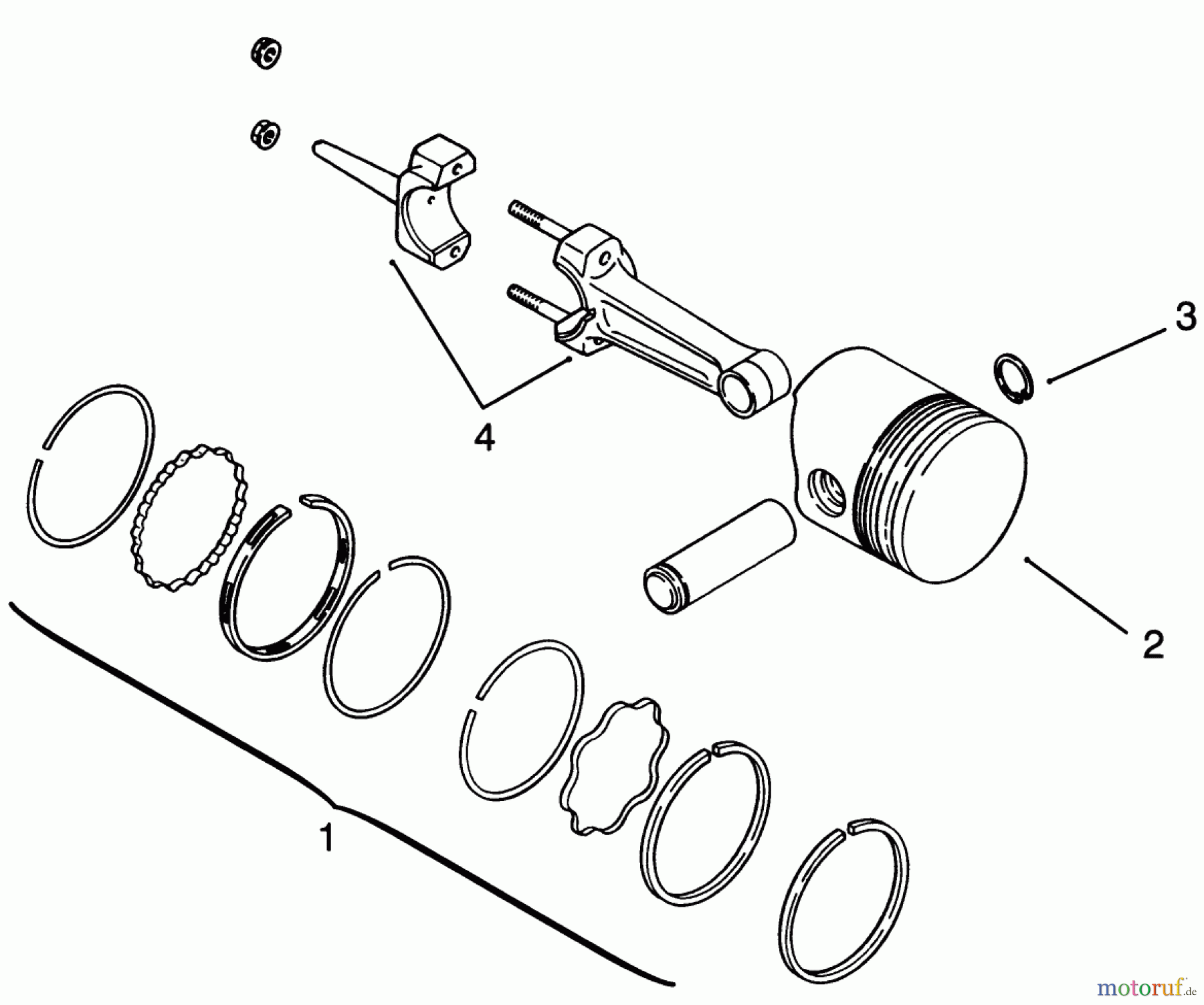  Toro Neu Mowers, Lawn & Garden Tractor Seite 1 73380 (312-8) - Toro 312-8 Garden Tractor, 1993 (3900001-3999999) PISTON AND RINGS