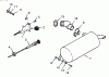 Toro 73380 (312-8) - 312-8 Garden Tractor, 1993 (3900001-3999999) Ersatzteile THROTTLE CHOKE AND EXHAUST