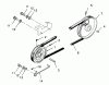 Toro 73400 (314-8) - 314-8 Garden Tractor, 1993 (3900001-3999999) Ersatzteile DRIVE BELT AND PULLEYS