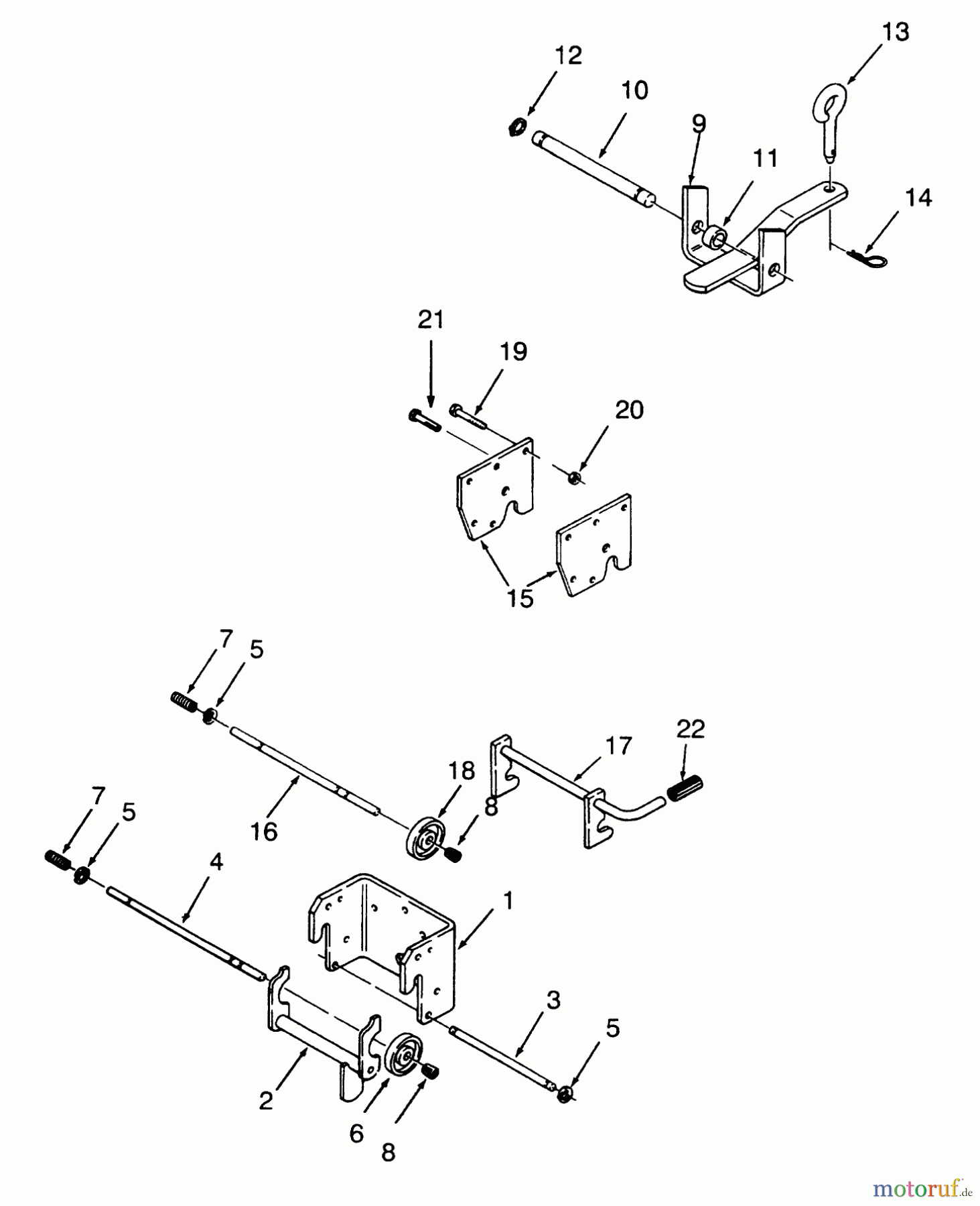  Toro Neu Mowers, Lawn & Garden Tractor Seite 1 73400 (314-8) - Toro 314-8 Garden Tractor, 1993 (3900001-3999999) HITCHES