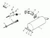Toro 73400 (314-8) - 314-8 Garden Tractor, 1993 (3900001-3999999) Ersatzteile THROTTLE CHOKE AND EXHAUST