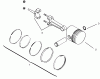 Toro 73400 (314-8) - 314-8 Garden Tractor, 1994 (4900001-4999999) Ersatzteile PISTON AND RINGS