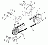 Toro 73401 (314-H) - 314-H Garden Tractor, 1993 (3900001-3999999) Ersatzteile DRIVE BELT AND PULLEYS