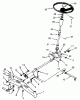 Toro 73401 (314-H) - 314-H Garden Tractor, 1993 (3900001-3999999) Ersatzteile FRONT AXLE AND STEERING