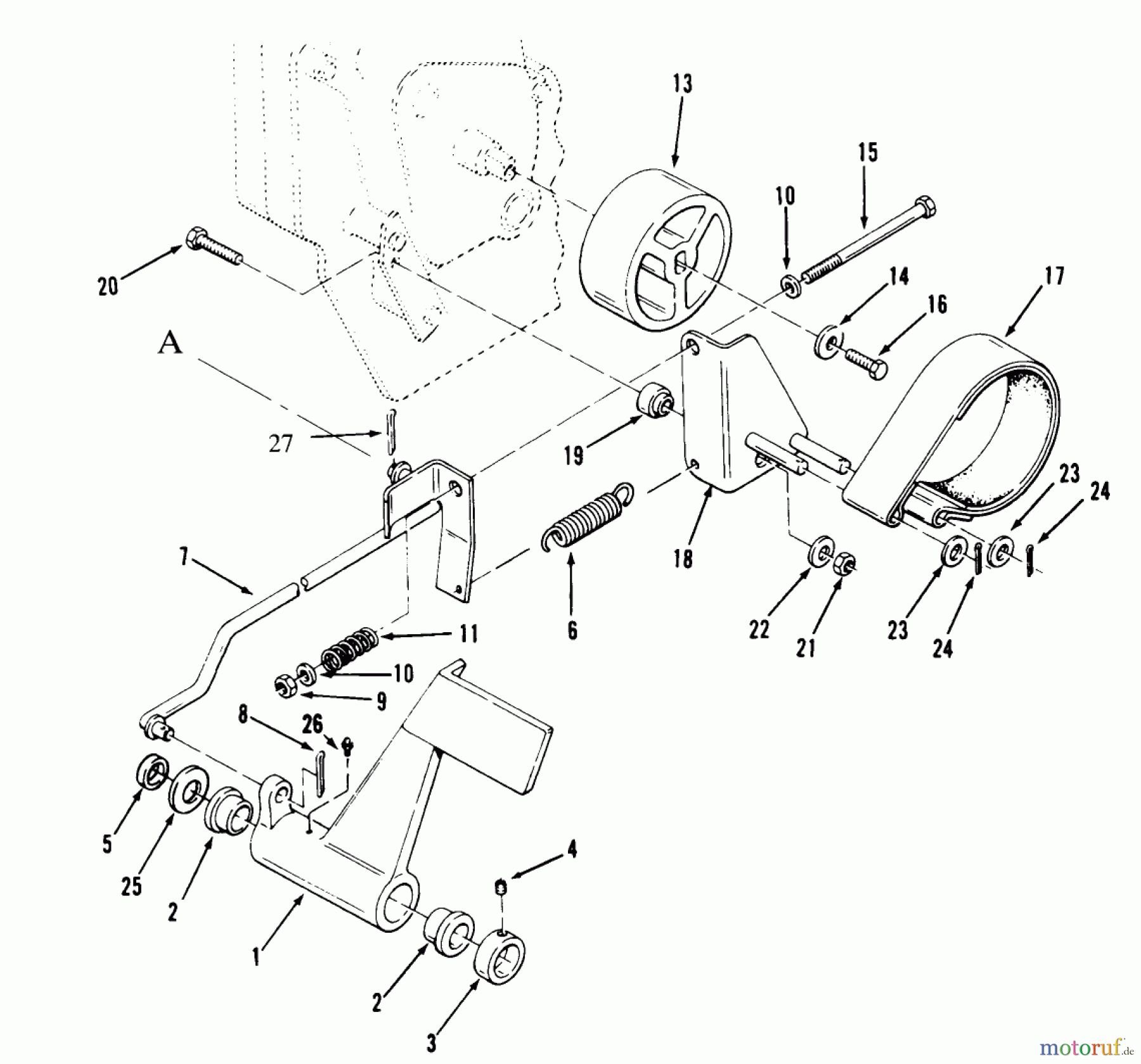 Toro Neu Mowers, Lawn & Garden Tractor Seite 1 73401 (314-H) - Toro 314-H Garden Tractor, 1995 (5900001-5900260) CLUTCH, BRAKE AND SPEED CONTROL LINKAGE
