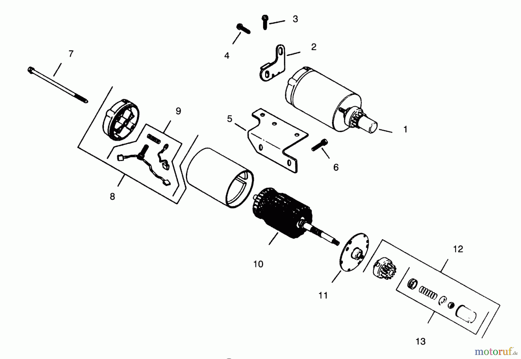 Toro Neu Mowers, Lawn & Garden Tractor Seite 1 73401 (314-H) - Toro 314-H Garden Tractor, 1995 (5900001-5900260) STARTER