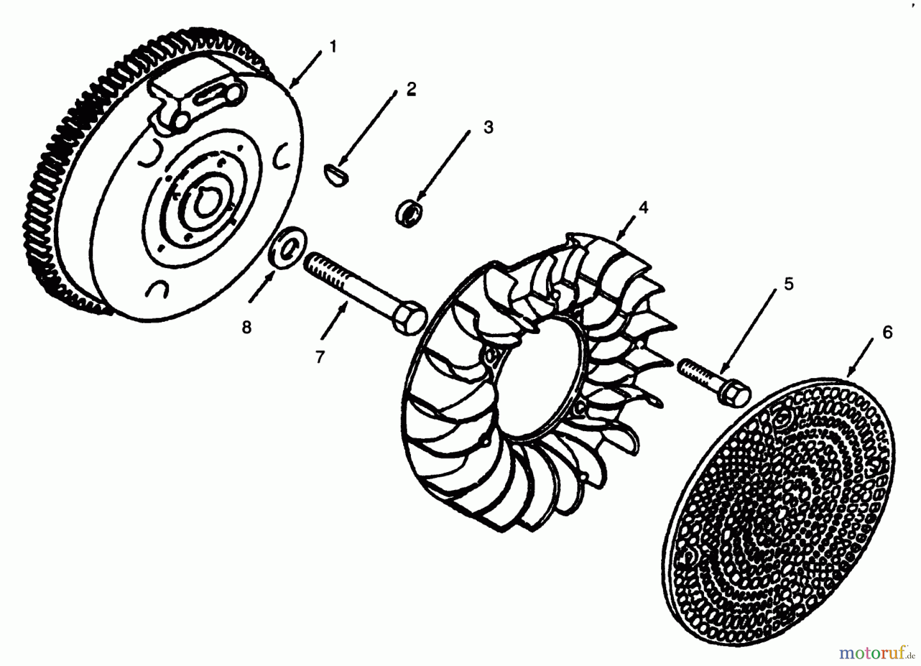 Toro Neu Mowers, Lawn & Garden Tractor Seite 1 73401 (314-H) - Toro 314-H Garden Tractor, 1996 (6900001-6999999) FLYWHEEL