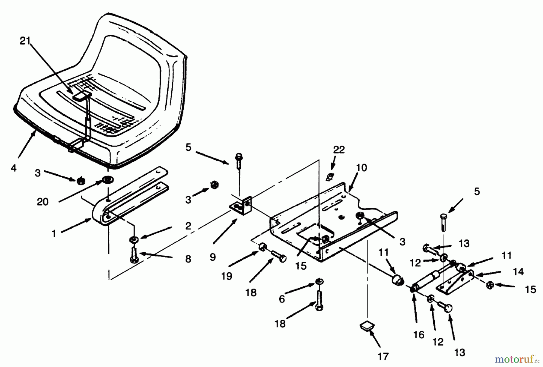 Toro Neu Mowers, Lawn & Garden Tractor Seite 1 73401 (314-H) - Toro 314-H Garden Tractor, 1996 (6900001-6999999) SEAT