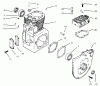 Toro 73402 (314-8) - 314-8 Garden Tractor, 1996 (6900001-6999999) Ersatzteile CRANKCASE AND CYLINDER HEAD