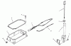 Toro 73402 (314-8) - 314-8 Garden Tractor, 1996 (6900001-6999999) Ersatzteile OIL PAN AND DIPSTICK