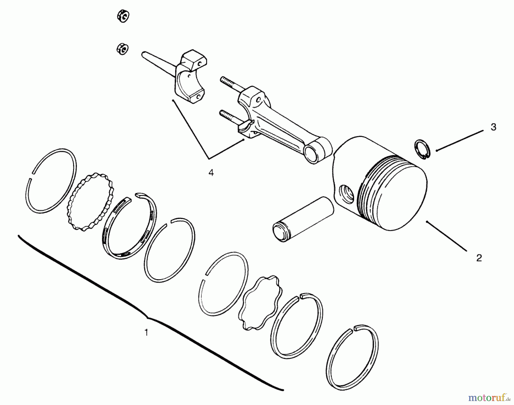 Toro Neu Mowers, Lawn & Garden Tractor Seite 1 73402 (314-8) - Toro 314-8 Garden Tractor, 1996 (6900001-6999999) PISTON AND RINGS