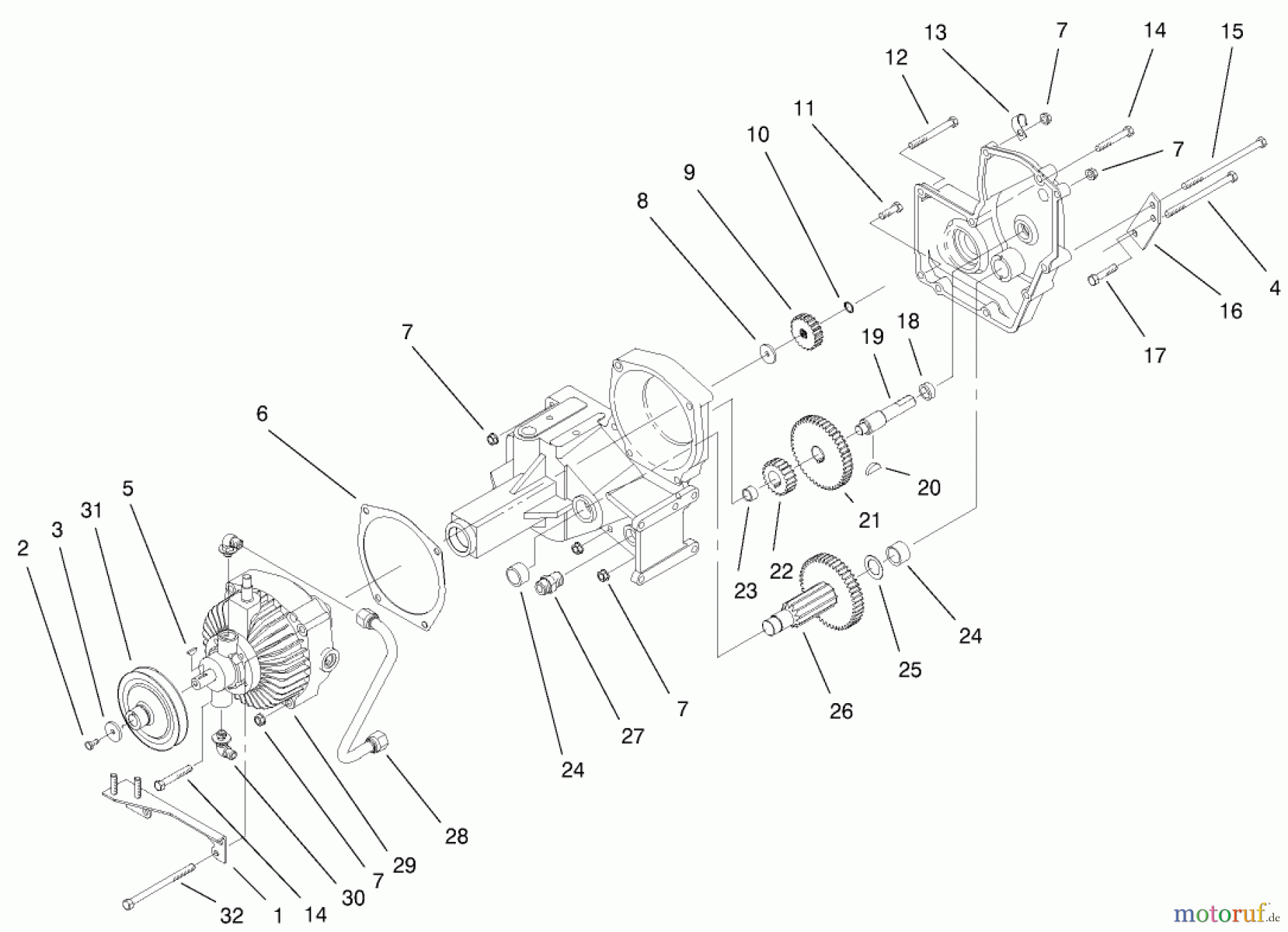  Toro Neu Mowers, Lawn & Garden Tractor Seite 1 73403 (314-H) - Toro 314-H Garden Tractor, 1996 (6900001-6999999) HYDROSTATIC TRANSMISSION #2