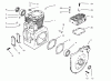 Toro 73403 (314-H) - 314-H Garden Tractor, 1997 (7900001-7999999) Ersatzteile CRANKCASE AND CYLINDER HEAD