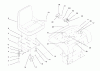 Toro 73403 (314-H) - 314-H Garden Tractor, 1997 (7900001-7999999) Ersatzteile FENDER, SEAT & TAIL LIGHTS