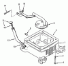Toro 73420 (416-8) - 416-8 Garden Tractor, 1993 (3900001-3999999) Ersatzteile OIL BASE AND FILL TUBE AND BRACKET