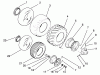 Toro 73420 (416-8) - 416-8 Garden Tractor, 1993 (3900001-3999999) Ersatzteile WHEELS AND TIRES