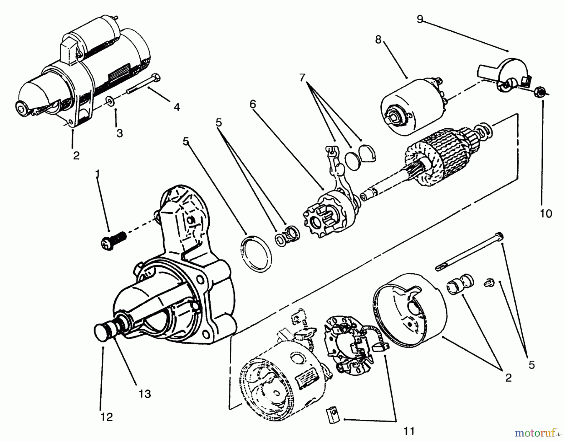 Toro Neu Mowers, Lawn & Garden Tractor Seite 1 73420 (416-8) - Toro 416-8 Garden Tractor, 1994 (4900001-4999999) STARTER