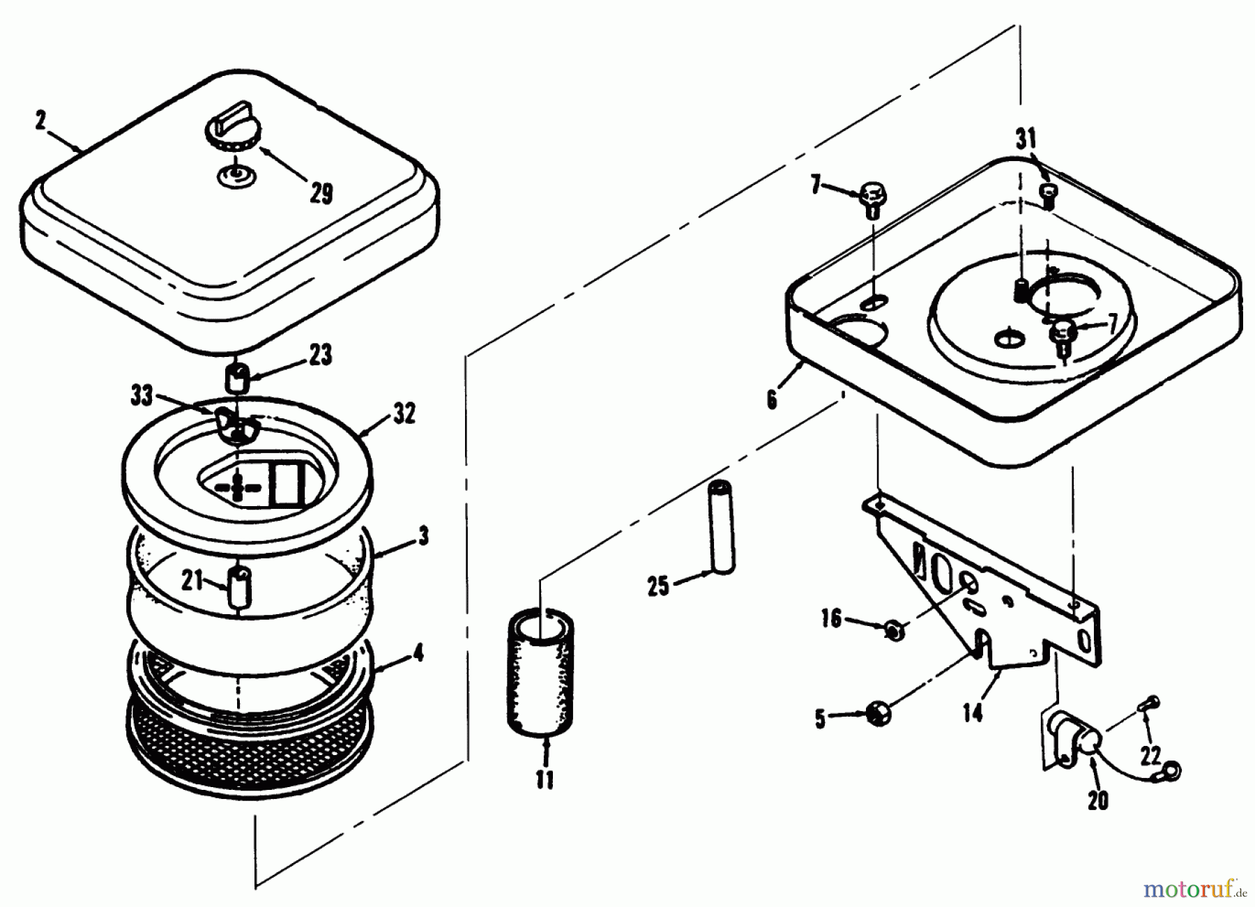 Toro Neu Mowers, Lawn & Garden Tractor Seite 1 73420 (416-8) - Toro 416-8 Garden Tractor, 1995 (5900615-5900714) AIR CLEANER