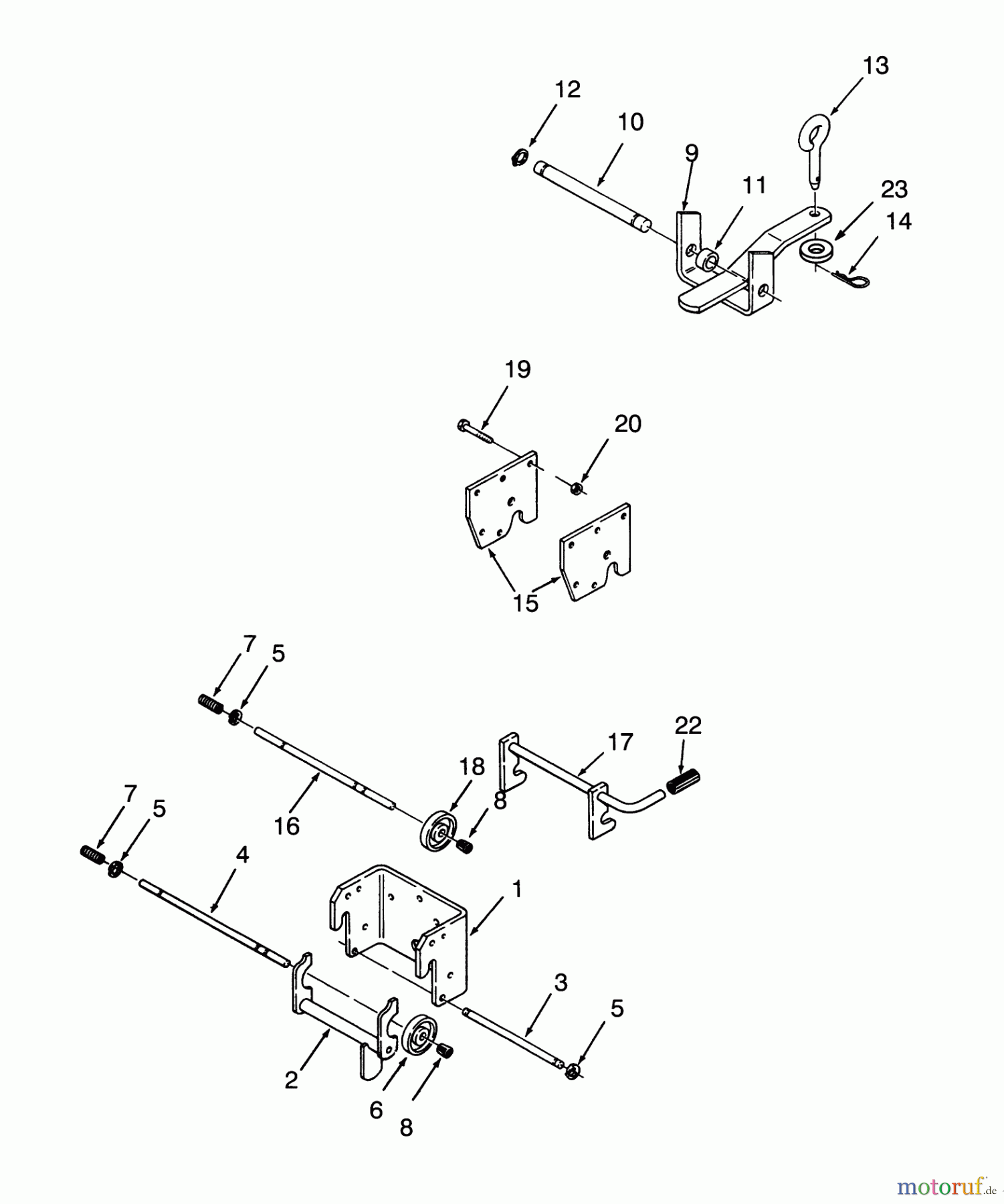 Toro Neu Mowers, Lawn & Garden Tractor Seite 1 73421 (416-H) - Toro 416-H Garden Tractor, 1993 (3900001-3999999) HITCHES
