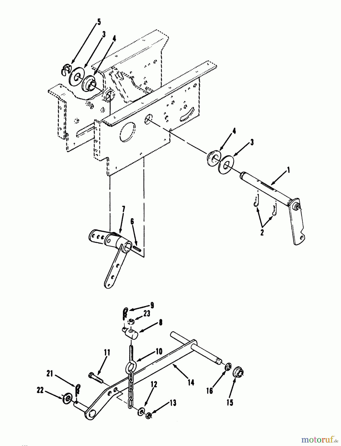 Toro Neu Mowers, Lawn & Garden Tractor Seite 1 73421 (416-H) - Toro 416-H Garden Tractor, 1993 (3900001-3999999) HYDROSTATIC LIFT LINKAGE