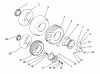 Toro 73421 (416-H) - 416-H Garden Tractor, 1993 (3900001-3999999) Ersatzteile WHEELS AND TIRES