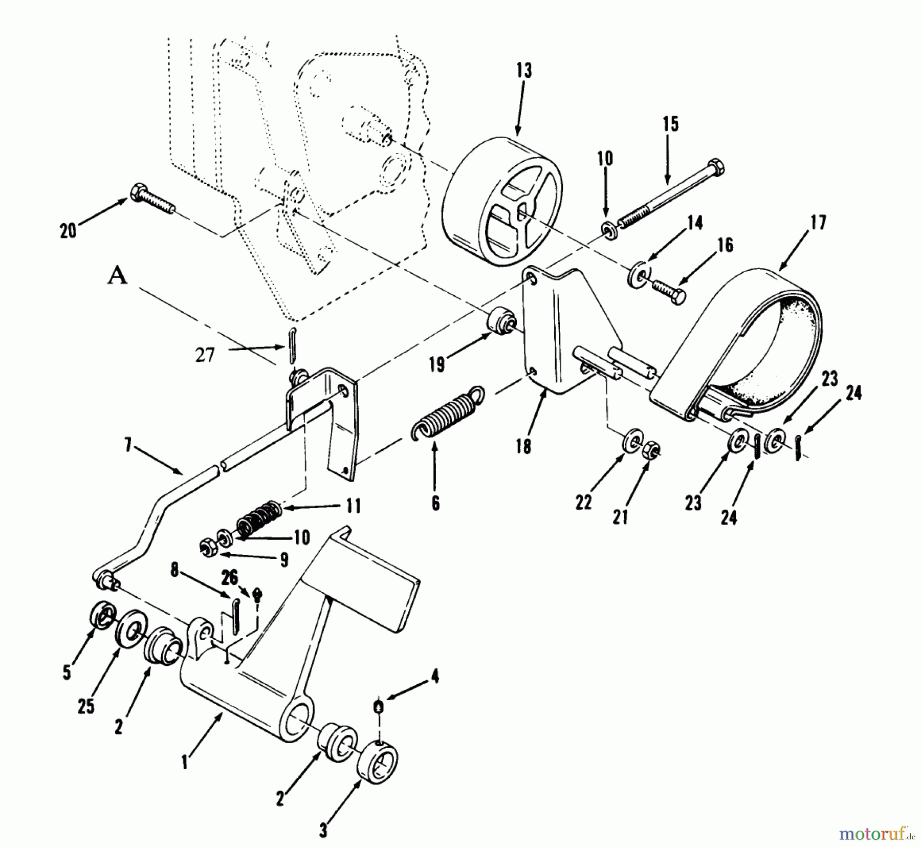 Toro Neu Mowers, Lawn & Garden Tractor Seite 1 73421 (416-H) - Toro 416-H Garden Tractor, 1994 (4900001-4999999) CLUTCH, BRAKE AND SPEED CONTROL LINKAGE