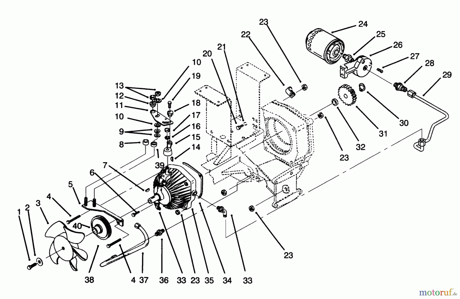 Toro Neu Mowers, Lawn & Garden Tractor Seite 1 73421 (416-H) - Toro 416-H Garden Tractor, 1996 (6900001-6999999) HYDROSTATIC TRANSMISSION