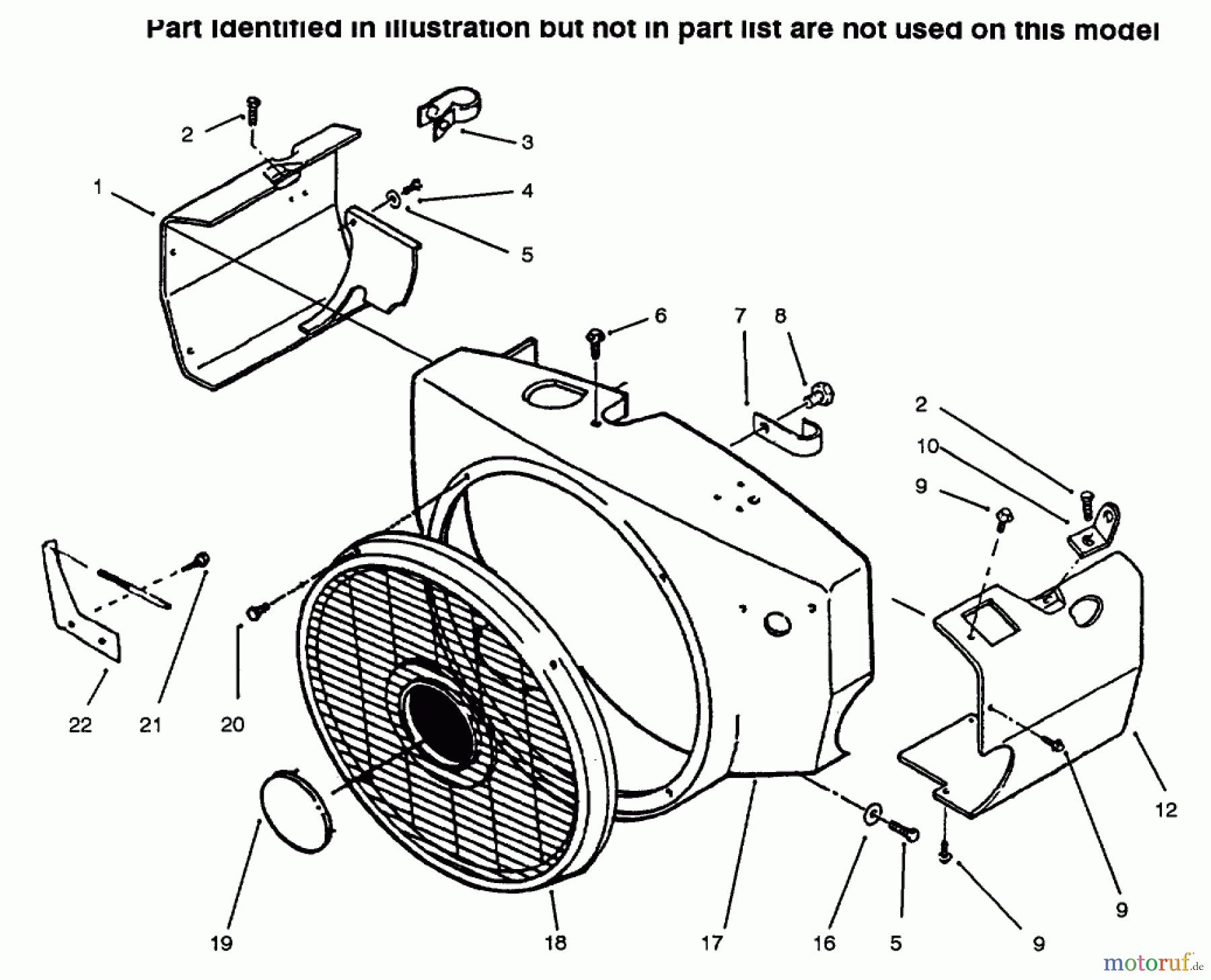  Toro Neu Mowers, Lawn & Garden Tractor Seite 1 73423 (416-H) - Toro 416-H Garden Tractor, 1996 (6900001-6999999) ENGINE HOUSING