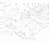 Toro 73423 (416-H) - 416-H Garden Tractor, 1997 (7900001-7999999) Ersatzteile FENDER, SEAT & TAIL LIGHTS
