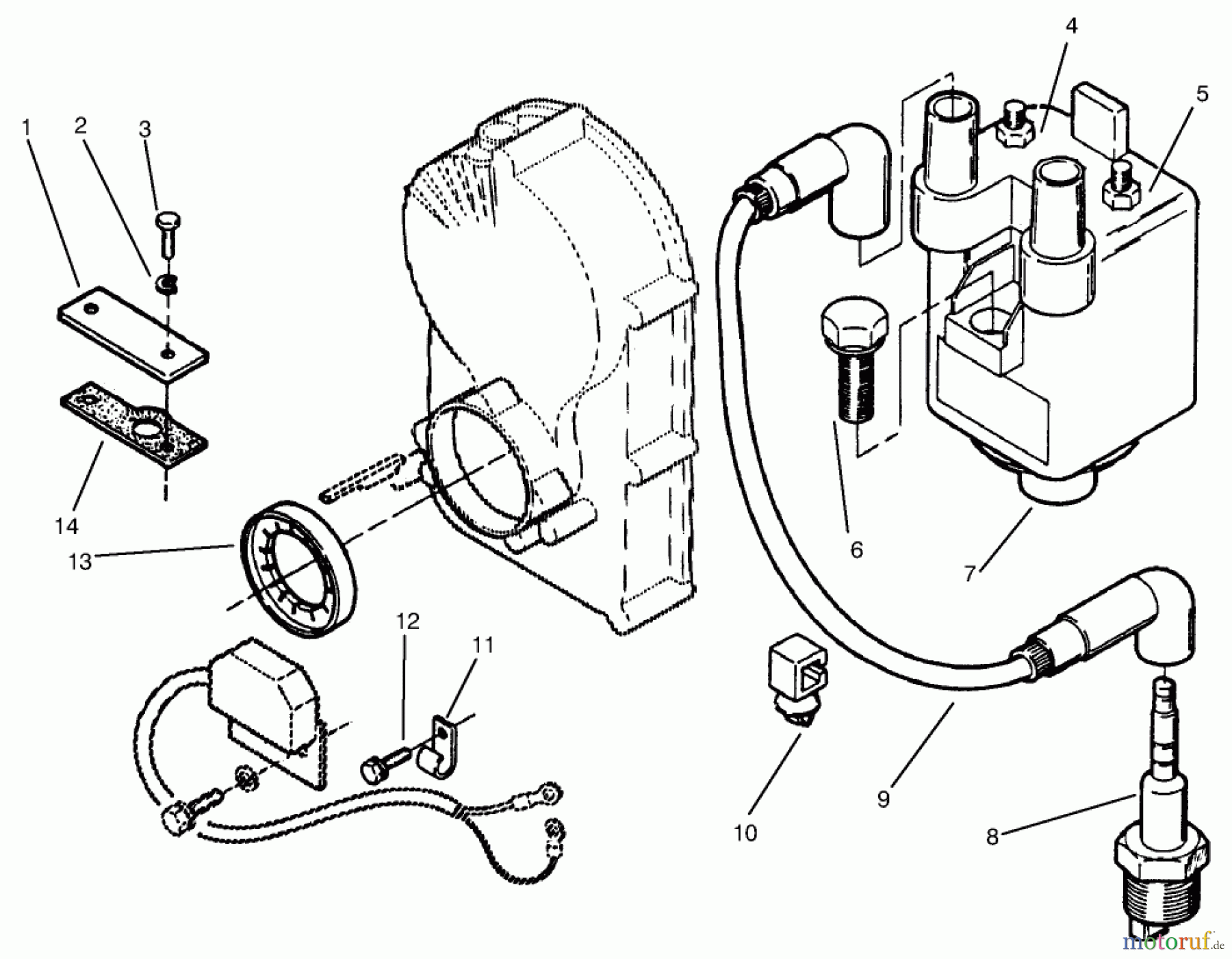 Toro Neu Mowers, Lawn & Garden Tractor Seite 1 73423 (416-H) - Toro 416-H Garden Tractor, 1997 (7900001-7999999) IGNITION ELECTRONICS