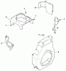 Toro 73429 (312-8) - 312-8 Garden Tractor, 1999 (9900001-9999999) Ersatzteile BLOWER HOUSING & BAFFLES (MODEL 73429 ONLY)