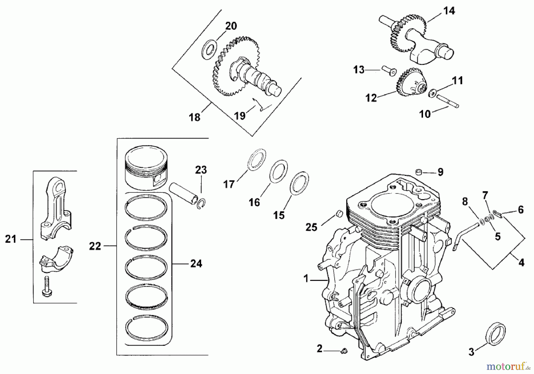 Toro Neu Mowers, Lawn & Garden Tractor Seite 1 73429 (312-8) - Toro 312-8 Garden Tractor, 1999 (9900001-9999999) CRANKCASE (MODEL 73449 ONLY)