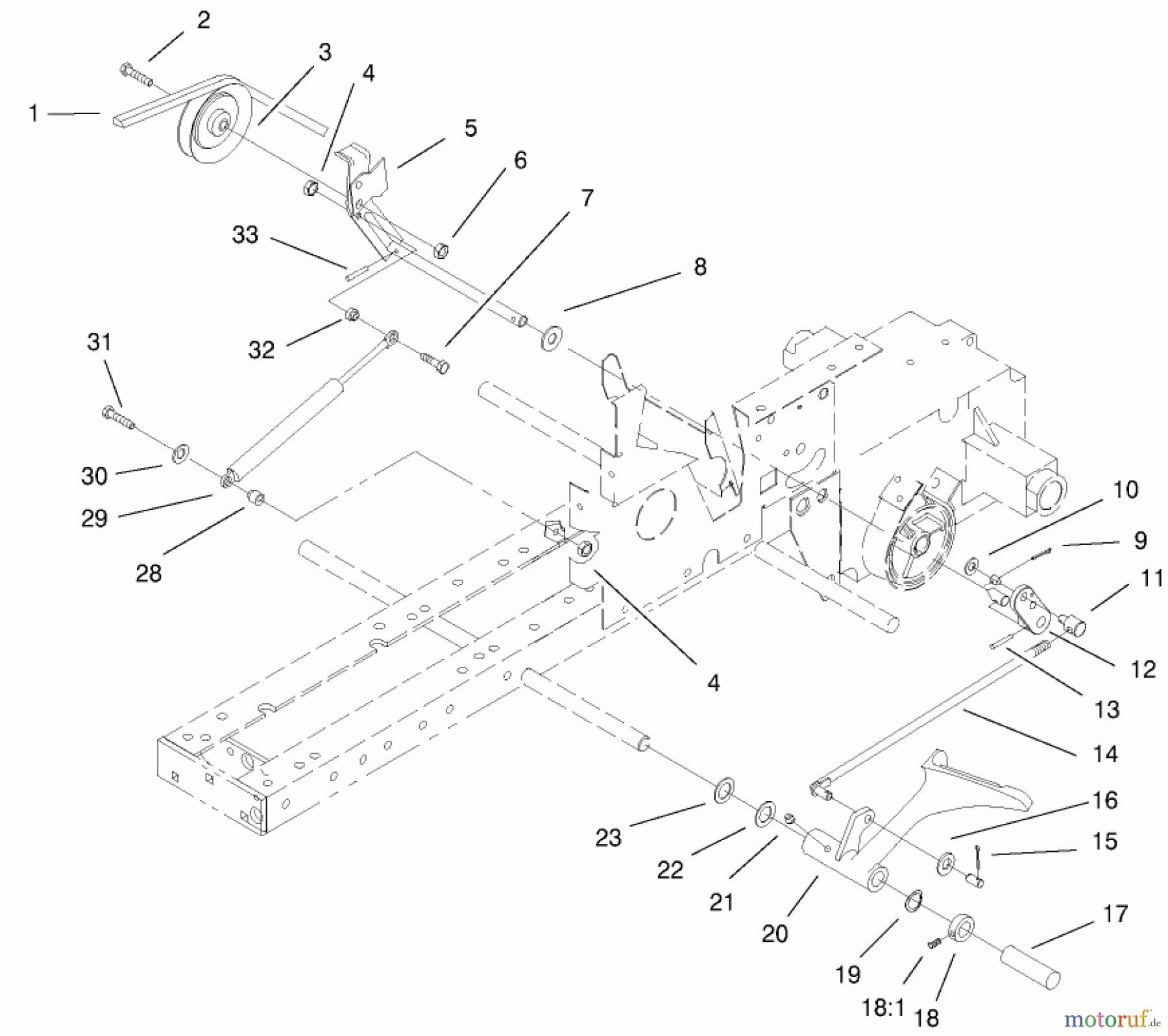 Toro Neu Mowers, Lawn & Garden Tractor Seite 1 73449 (314-8) - Toro 314-8 Garden Tractor, 2000 (200000001-200999999) CLUTCH SYSTEM ASSEMBLY