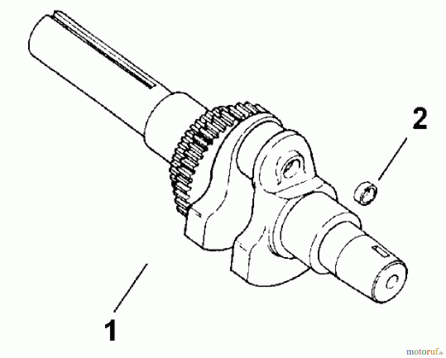 Toro Neu Mowers, Lawn & Garden Tractor Seite 1 73429 (312-8) - Toro 312-8 Garden Tractor, 2000 (200000001-200999999) CRANKSHAFT (MODEL 73449 ONLY)