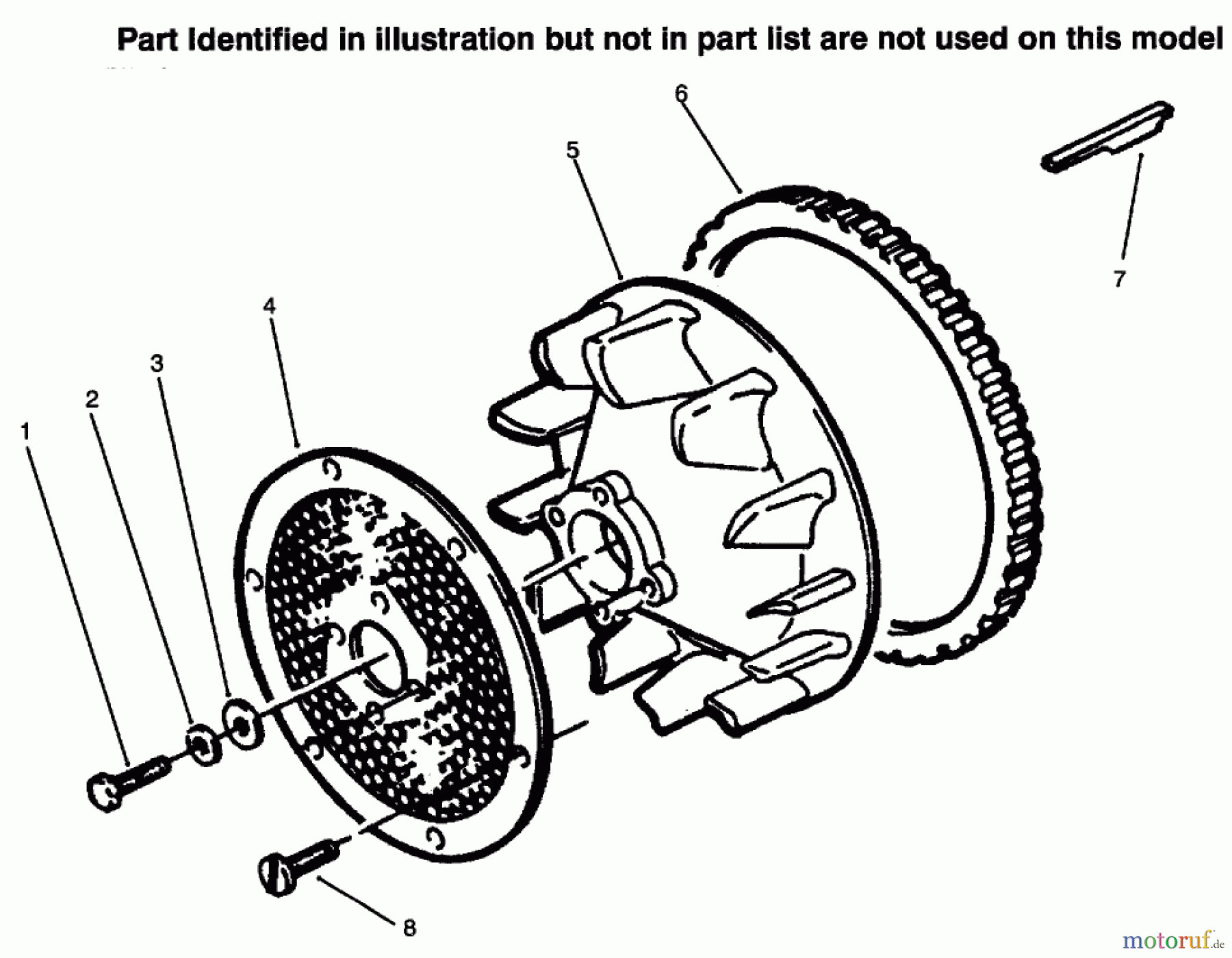 Toro Neu Mowers, Lawn & Garden Tractor Seite 1 73441 (416-8) - Toro 416-8 Garden Tractor, 1996 (69000001-69999999) FLYWHEEL