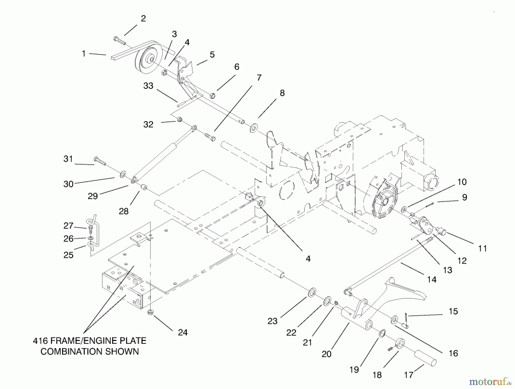 Toro Neu Mowers, Lawn & Garden Tractor Seite 1 73441 (416-8) - Toro 416-8 Garden Tractor, 1997 (7900001-7999999) CLUTCH
