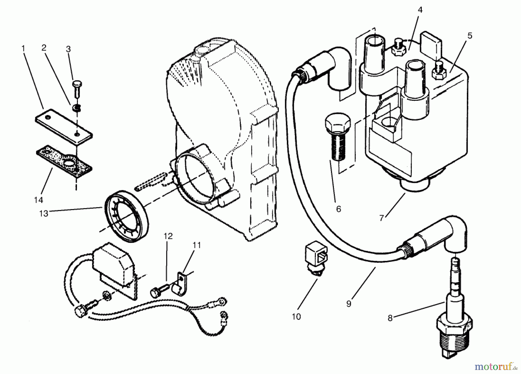 Toro Neu Mowers, Lawn & Garden Tractor Seite 1 73441 (416-8) - Toro 416-8 Garden Tractor, 1997 (7900001-7999999) IGNITION ELECTRONICS