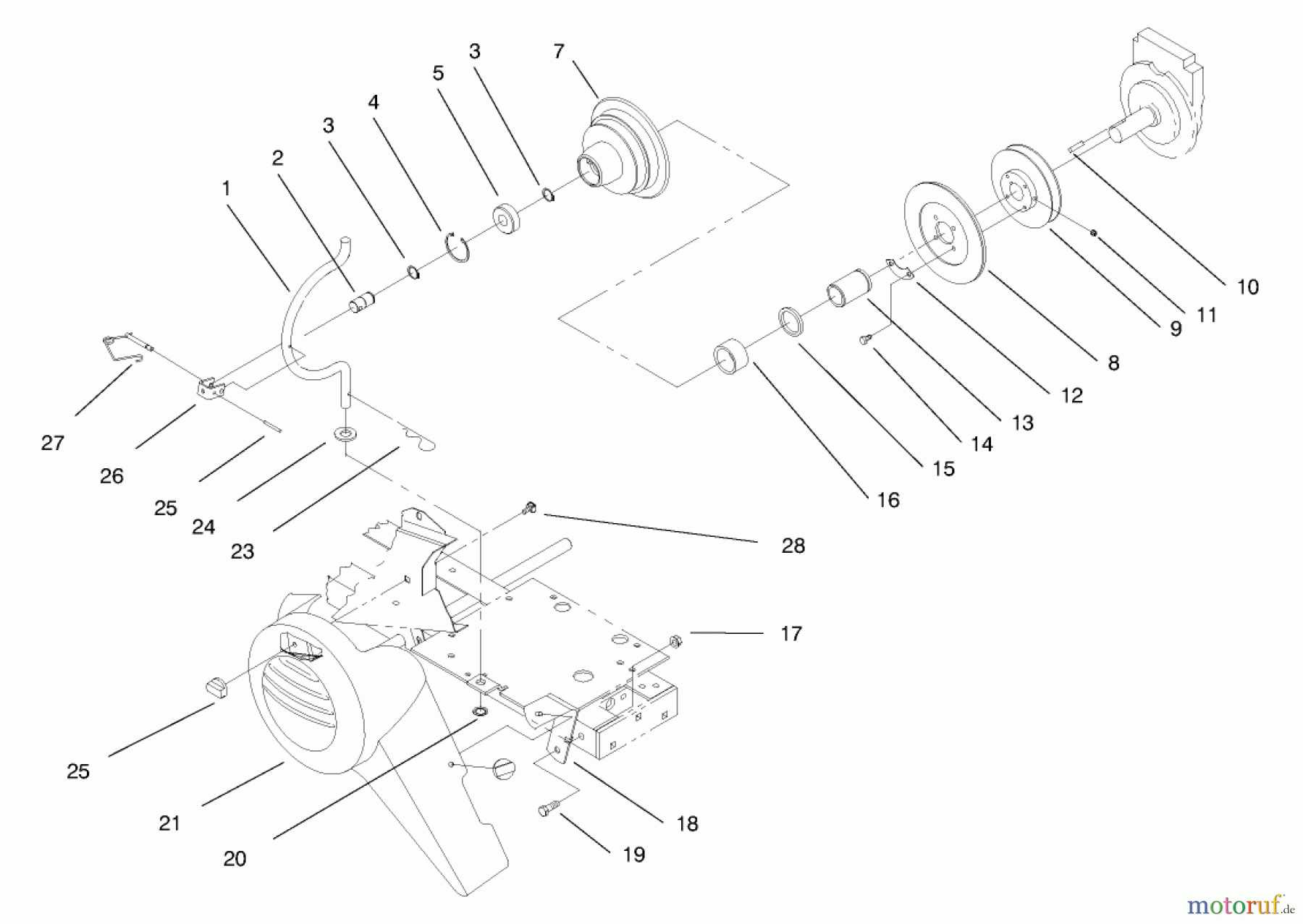 Toro Neu Mowers, Lawn & Garden Tractor Seite 1 73441 (416-8) - Toro 416-8 Garden Tractor, 1997 (7900001-7999999) PTO CLUTCH AND COVER