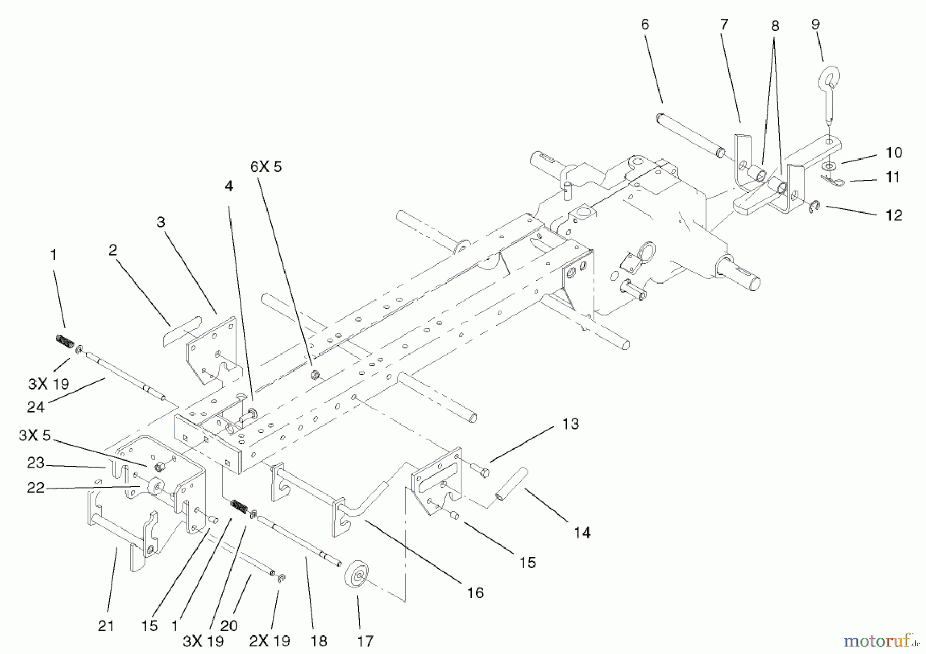 Toro Neu Mowers, Lawn & Garden Tractor Seite 1 73450 (315-8) - Toro 315-8 Garden Tractor, 2003 (230000001-230999999) HITCH ASSEMBLY